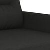 vidaXL 2 Piece Sofa Set with Cushions Black Fabric