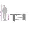 vidaXL Garden Table with Glass Top Black 190x80x75 cm Poly Rattan