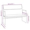 vidaXL Bench Dark Grey 100x64x80 cm Fabric