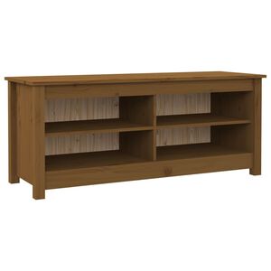 vidaXL Shoe Bench Honey Brown 110x38x45.5 cm Solid Wood Pine
