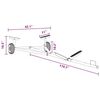 vidaXL Boat Trailer Silver 302 x 107 x 42 cm Steel