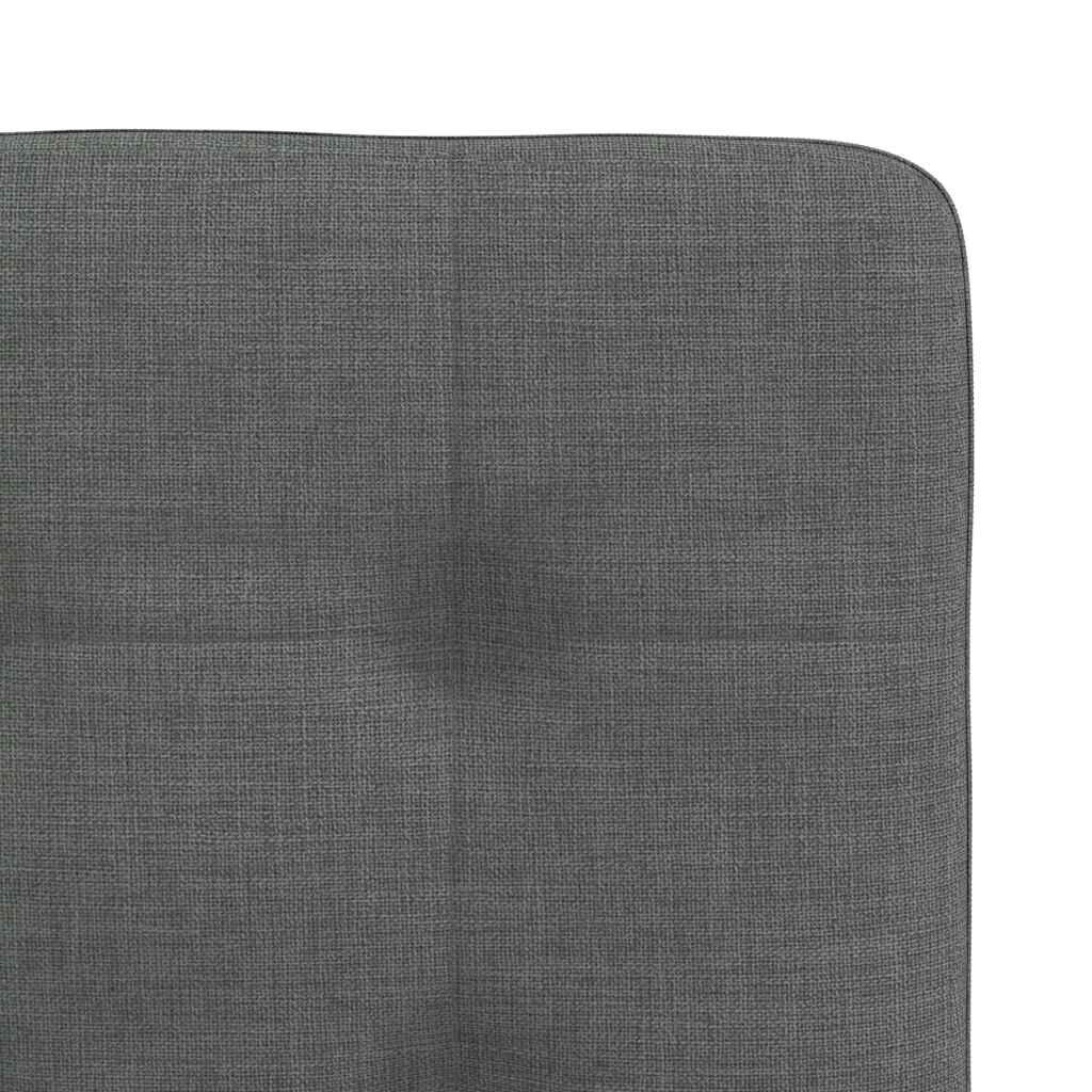 vidaXL Dining Chairs 2 pcs Dark Grey Fabric