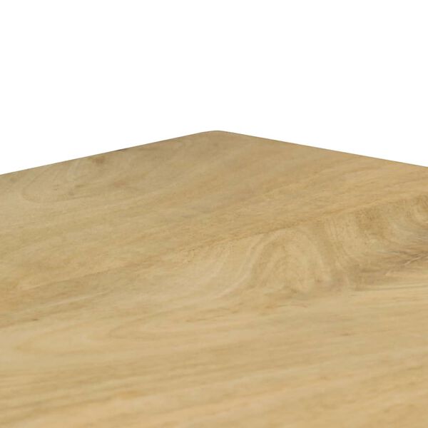 vidaXL Dining Table 115x55x76 cm Solid Mango Wood and Steel
