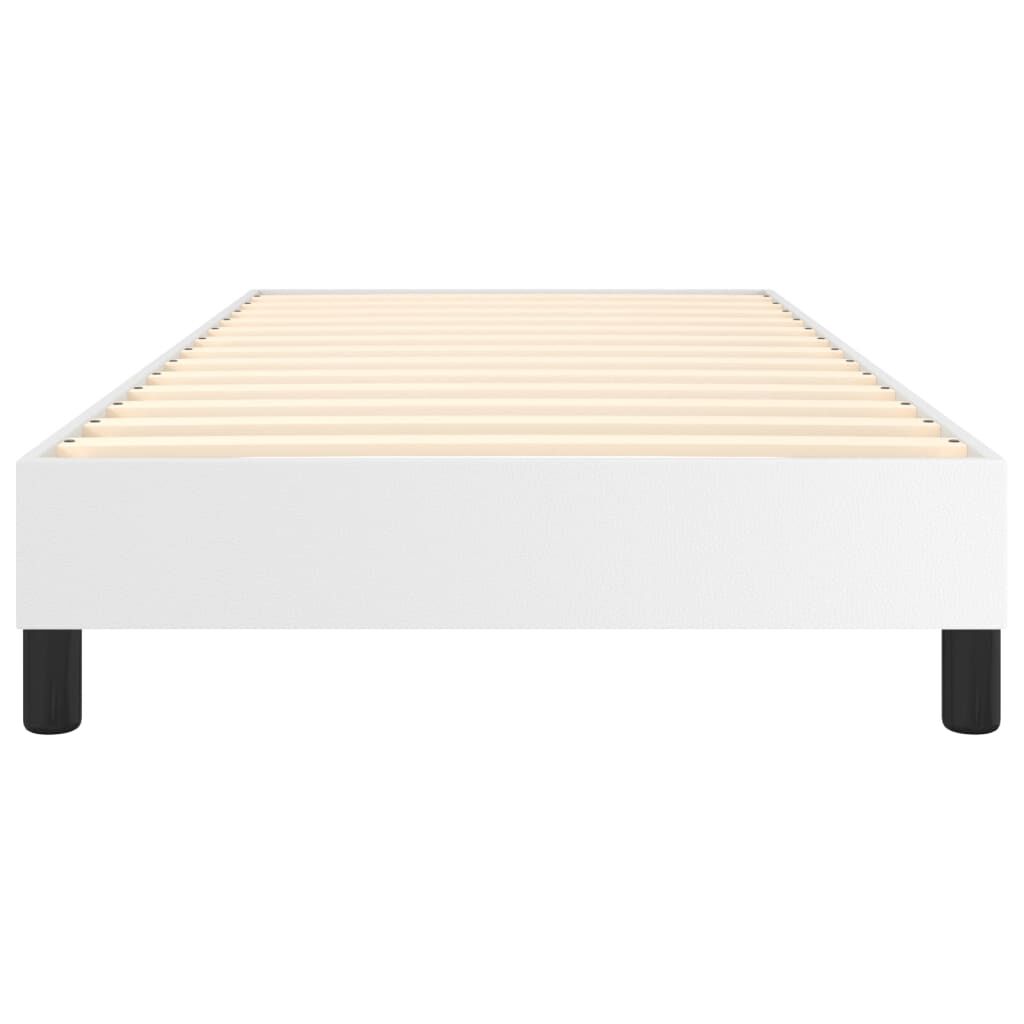 vidaXL Bed Frame without Mattress White Twin Faux Leather (US Only)
