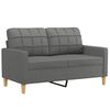 vidaXL 3 Piece Sofa Set with Cushions Dark Grey Fabric