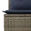 vidaXL Garden Sofa Set with Cushion 5 pcs Grey Poly Rattan