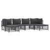 vidaXL 6 Piece Garden Lounge Set with Cushions Anthracite Steel