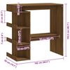 vidaXL Bar Table with Storage Rack Brown Oak 100x50x101.5cm Engineered Wood