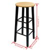 vidaXL Bar Table and Stool Set 3 Pieces Wood and Steel