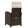 vidaXL Reclining Garden Chairs 2 pcs with Footrest Brown Poly Rattan