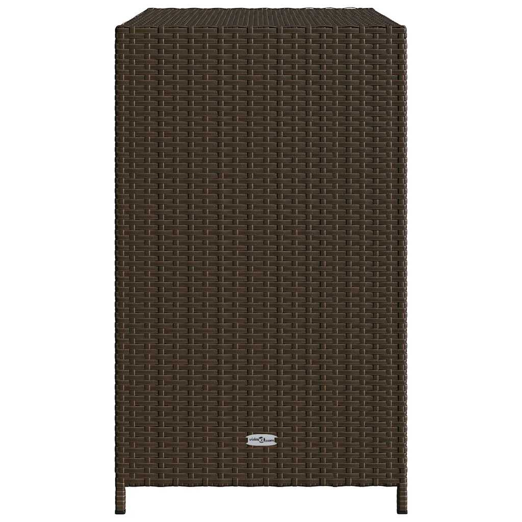 vidaXL Garden Storage Cabinet Brown 83x45x76 cm Poly Rattan