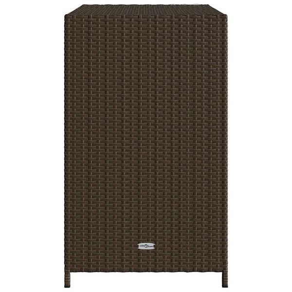 vidaXL Garden Storage Cabinet Brown 83x45x76 cm Poly Rattan