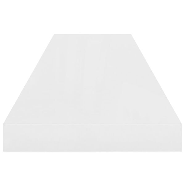 vidaXL Floating Wall Shelves 4 pcs High Gloss White 90x23.5x3.8 cm MDF