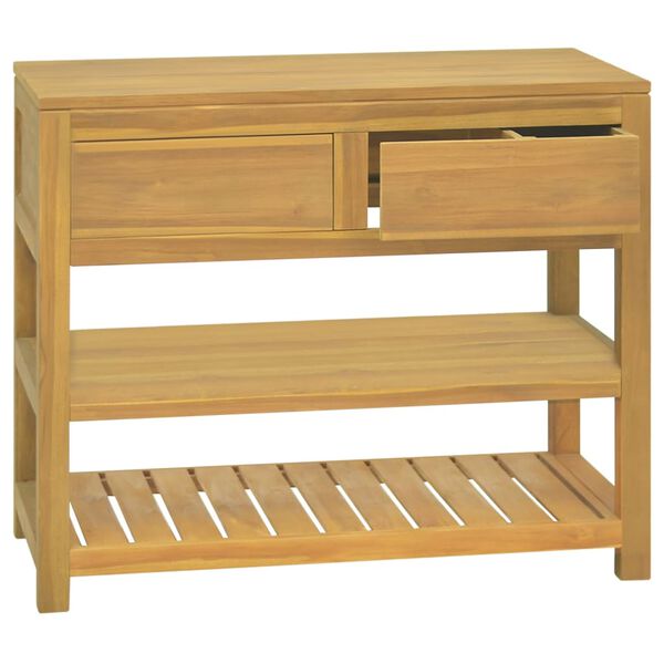vidaXL Bathroom Cabinet 90x45x75 cm Solid Wood Teak