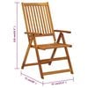 vidaXL 7 Piece Outdoor Dining Set Solid Acacia Wood