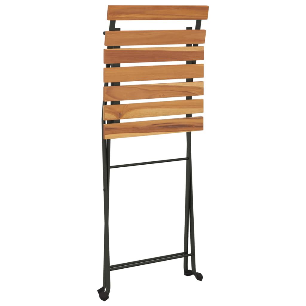 vidaXL 5 Piece Folding Bistro Set Solid Wood Acacia and Steel