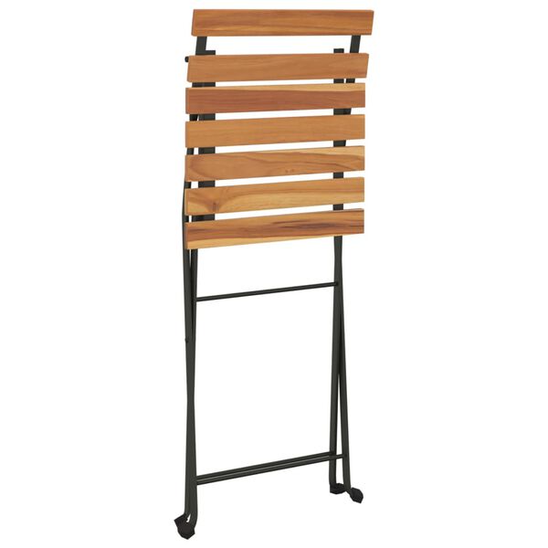 vidaXL 5 Piece Folding Bistro Set Solid Wood Acacia and Steel