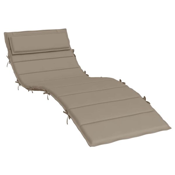 vidaXL Sun Lounger Cushion Taupe 180x60x4 cm Oxford Fabric