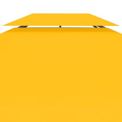 vidaXL 2-Tier Gazebo Top Cover 310 g/m² 4x3 m Yellow