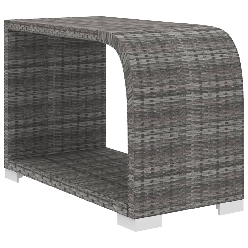 vidaXL 8 Piece Garden Lounge Set with Cushions Poly Rattan Grey