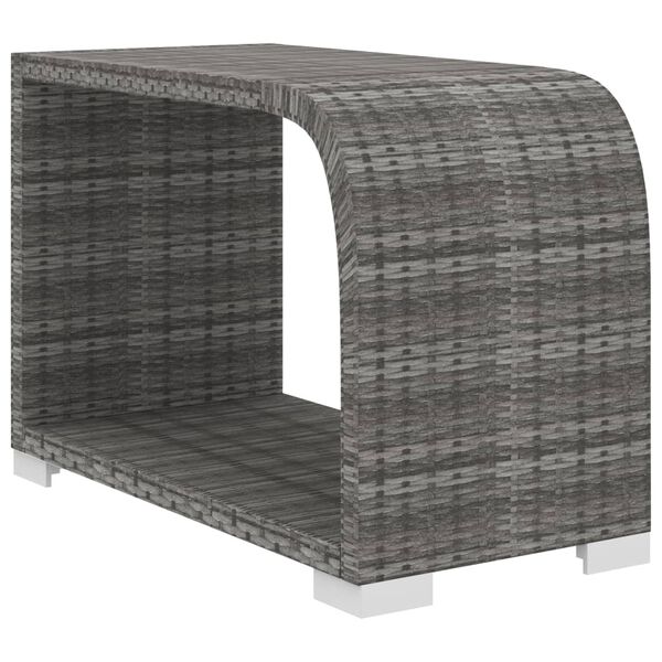 vidaXL 8 Piece Garden Lounge Set with Cushions Poly Rattan Grey