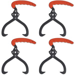 4 pcs Log Tongs with PVC Handle