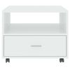vidaXL Coffee Table High Gloss White 55x55x40 cm Engineered Wood