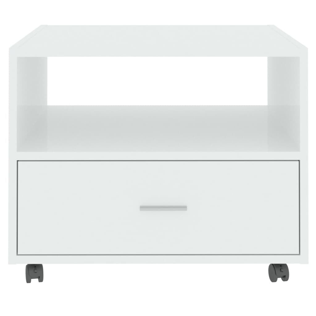 vidaXL Coffee Table High Gloss White 55x55x40 cm Engineered Wood