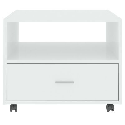 vidaXL Coffee Table High Gloss White 55x55x40 cm Engineered Wood