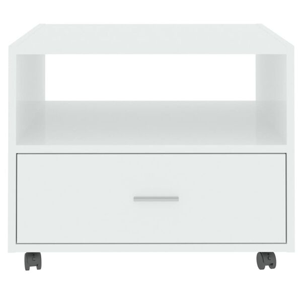 vidaXL Coffee Table High Gloss White 55x55x40 cm Engineered Wood
