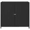 vidaXL Garden Storage Cabinet Black 83x45x76 cm Poly Rattan