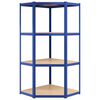 vidaXL 4-Layer Shelves 5 pcs Blue Steel&Engineered Wood