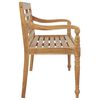 vidaXL Batavia Bench with Cream White Cushion 120 cm Solid Teak Wood