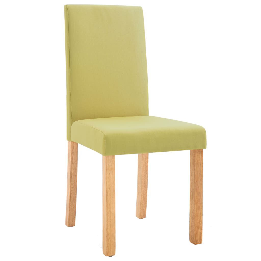 vidaXL Dining Chairs 2 pcs Green Fabric