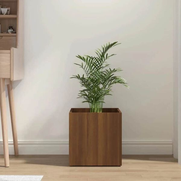 vidaXL Planter Box Brown Oak 40x40x40 cm Engineered Wood