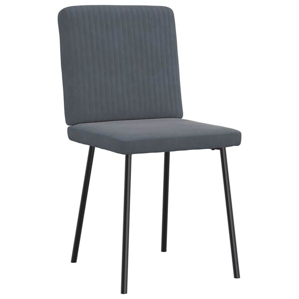 vidaXL Dining Chairs 6 pcs Dark Grey Velvet