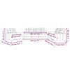 vidaXL 3 Piece Sofa Set with Cushions Black Faux Leather
