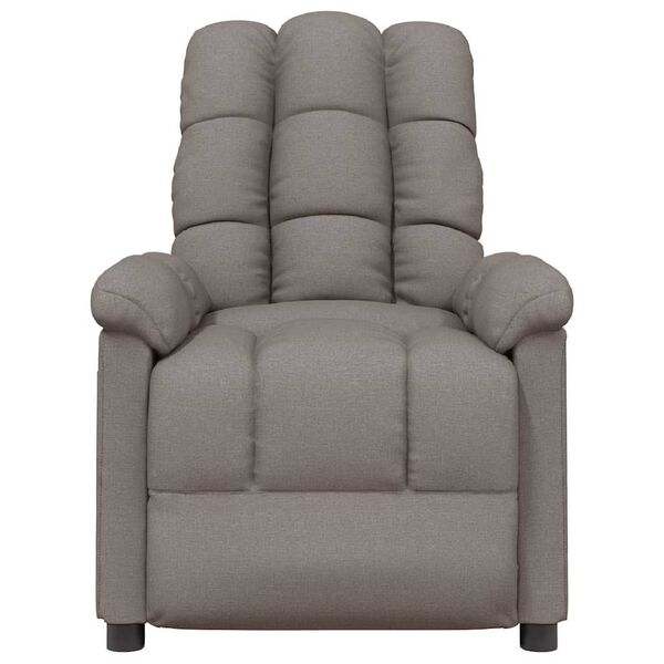 vidaXL Recliner Chair Taupe Fabric
