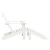 vidaXL Garden Chair with Ottoman Wood White