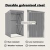 vidaXL Wall-mounted Garden Shed Grey 118x100x178 cm Galvanised Steel
