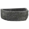 vidaXL Wall Hung Basin Grey (38-45) x (30-35) x 15 cm River stone