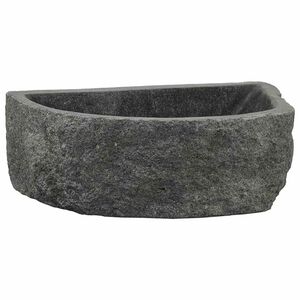 vidaXL Wall Hung Basin Grey (38-45) x (30-35) x 15 cm River stone