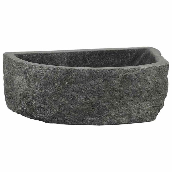 vidaXL Wall Hung Basin Grey (38-45) x (30-35) x 15 cm River stone