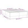 vidaXL Bed Frame without Mattress White 137x190 cm Full Faux Leather