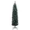 vidaXL Artificial Slim Christmas Tree 150 LEDs 120 cm