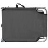 vidaXL Folding Sun Lounger with Canopy Grey Aluminium