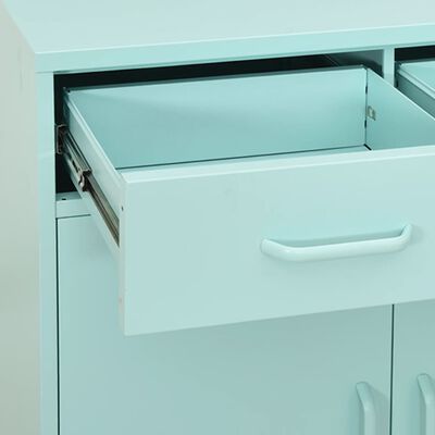 vidaXL Storage Cabinet Mint 80x35x101.5 cm Steel