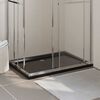 vidaXL Rectangular ABS Shower Base Tray Black 80x120 cm