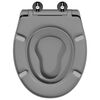 vidaXL Toilet Seat Grey 44.5 x 37.3 x 4.3 cm Duroplast