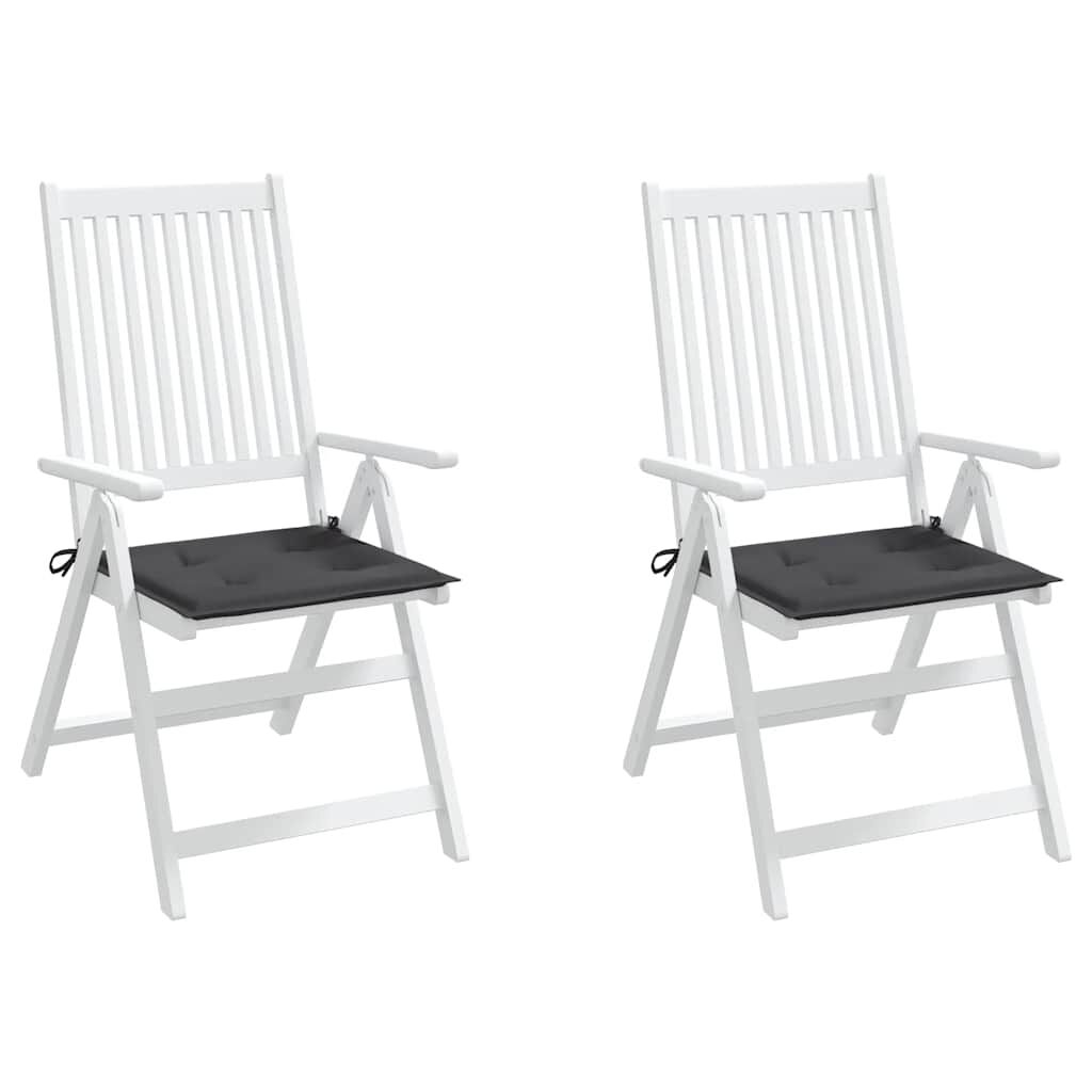 vidaXL Garden Chair Cushions 2 pcs Anthracite 40x40x4 cm Oxford Fabric